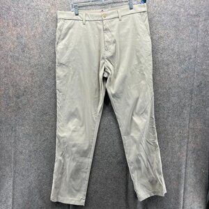 Tommy Hilfiger Dress Pants Men 36x32 Beige Chino Tan Trouser Sport Khaki Stretch